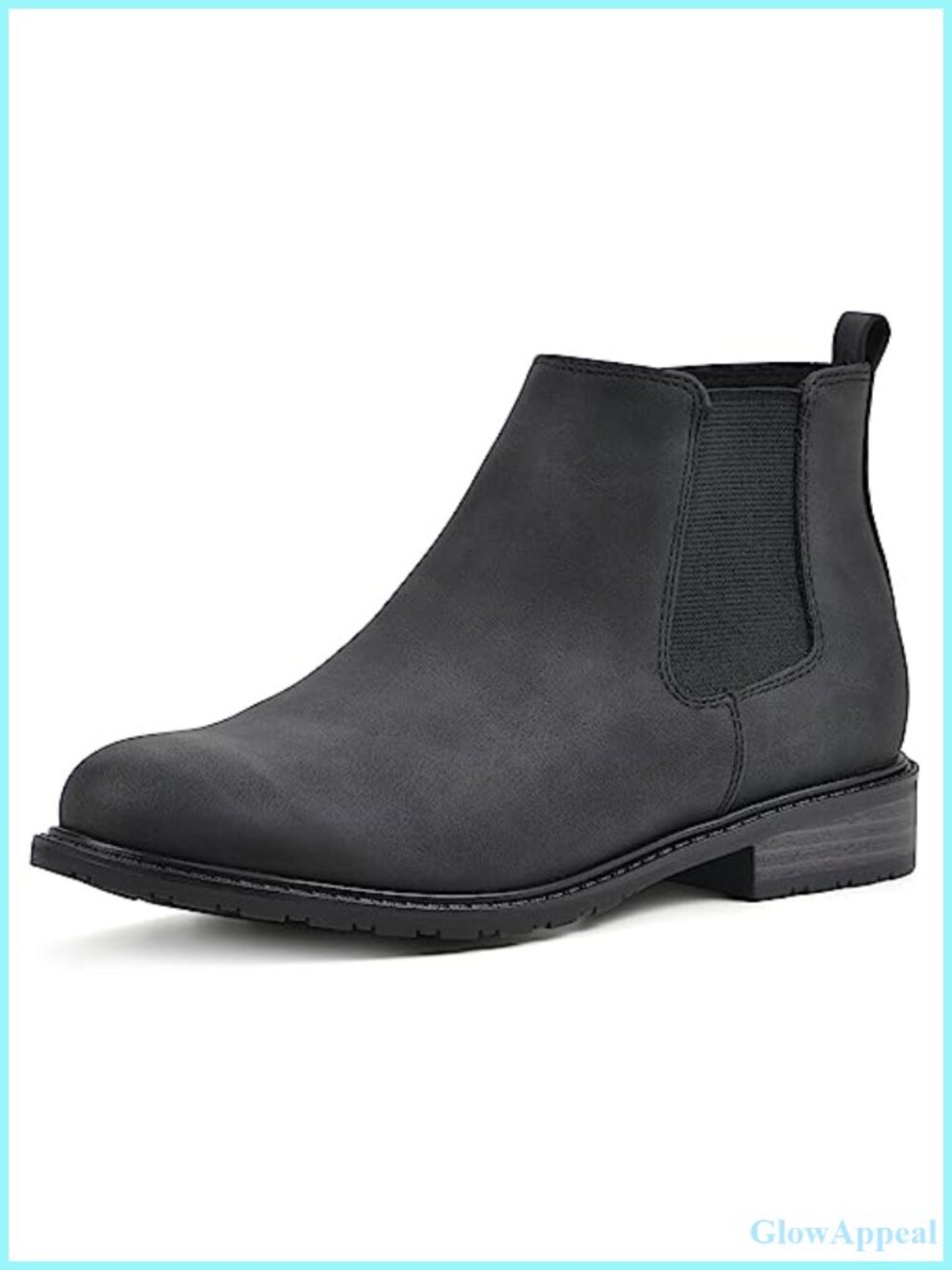 Caching Women's Chelsea Ankle Bootie Block Heel Inside Zipper Casual